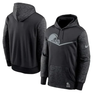 Cleveland browns nike rflctv chevron pullover hoodie Black