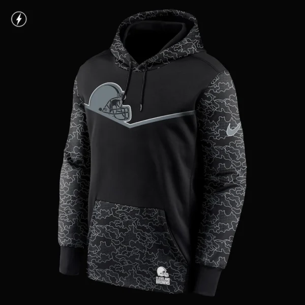 Cleveland browns nike rflctv chevron pullover hoodie Black XL