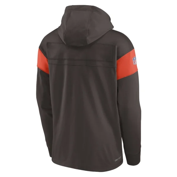 Cleveland browns nike sideline arch jersey performance pullover hoodie Brown L