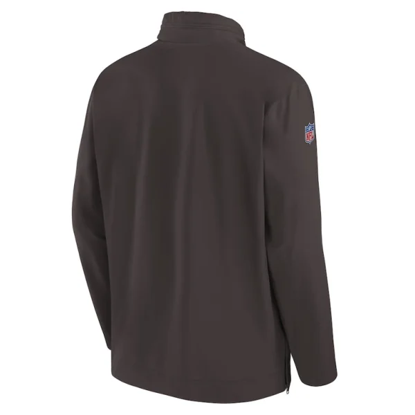 Cleveland browns nike sideline coach half zip jacket Brown L