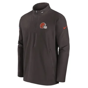 Cleveland browns nike sideline coach half zip jacket Brown M