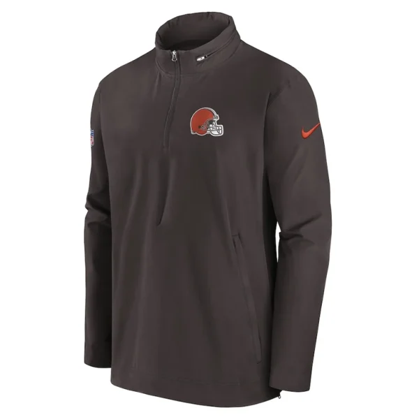 Cleveland browns nike sideline coach half zip jacket Brown M