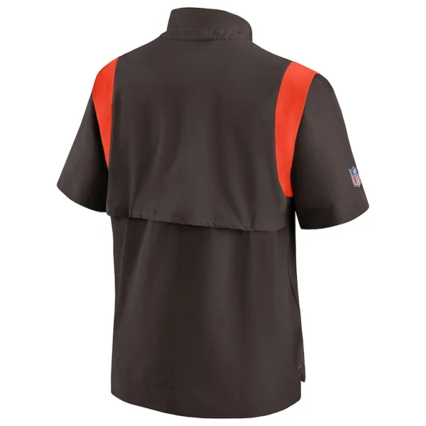 Cleveland browns nike sideline coaches chevron lockup pullover top Brown L