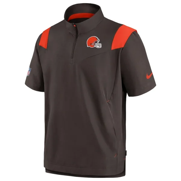 Cleveland browns nike sideline coaches chevron lockup pullover top Brown M