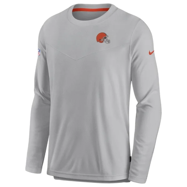 Cleveland browns nike sideline lockup performance pullover sweatshirt Gray M