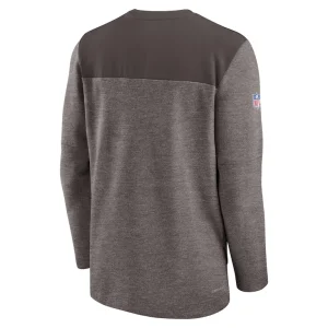 Cleveland browns nike sideline lockup performance quarter zip top Brown L