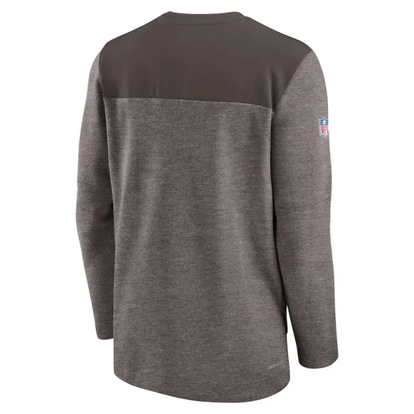 Cleveland browns nike sideline lockup performance quarter zip top Brown L