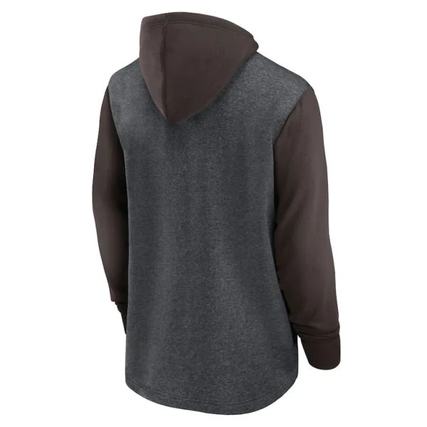Cleveland browns nike surrey legacy pullover hoodie Heathered charcoalbrown L