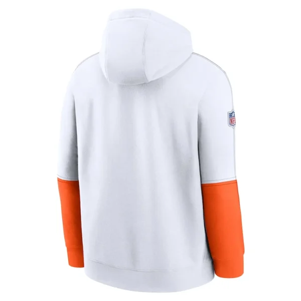 Cleveland browns nike throwback logo club tri blend pullover hoodie White L