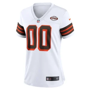 Cleveland browns nike womens 1946 collection alternate custom jersey White M