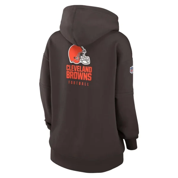 Cleveland browns nike womens 2023 sideline club fleece pullover hoodie Brown M