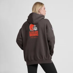 Cleveland browns nike womens 2023 sideline club fleece pullover hoodie Brown XL