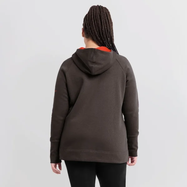 Cleveland browns nike womens asymmetrical raglan full zip hoodie Brown XL