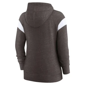 Cleveland browns nike womens monaco lightweight full zip hoodie Brownwhite M