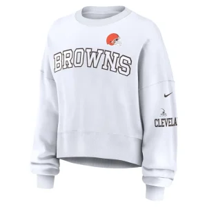 Cleveland browns nike womens oversized pullover sweatshirt White S