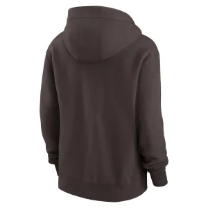 Cleveland browns nike womens phoenix hoodie full zip sweatshirt Brown M