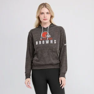 Cleveland browns nike womens plus size gym vintage pullover hoodie Brown Plus 1X