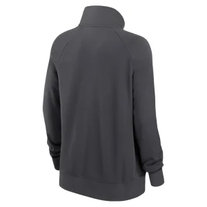 Cleveland browns nike womens premium raglan performance half zip sweatshirt Charcoal M