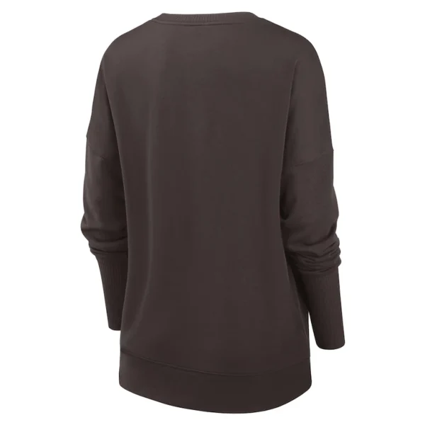 Cleveland browns nike womens rewind playback icon performance pullover sweatshirt Brown M