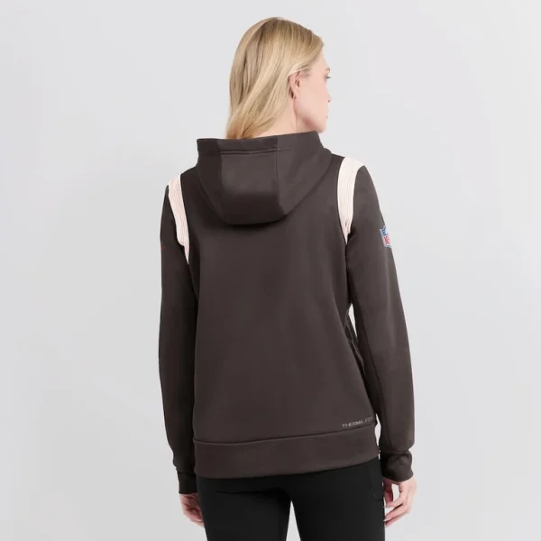Cleveland browns nike womens sideline stack performance pullover hoodie Brown XL