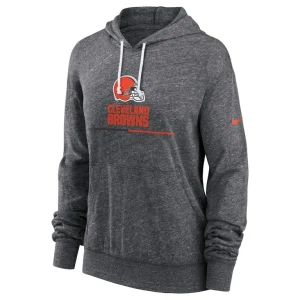 Cleveland browns nike womens team spirit gym vintage lightweight hoodie top Heather charcoal S