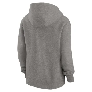 Cleveland browns nike womens wordmark club fleece pullover hoodie Heather gray M