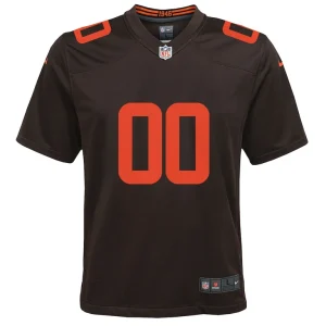Cleveland browns nike youth alternate custom game jersey Brown Yth M