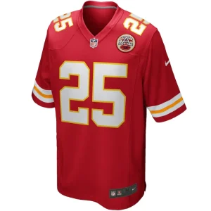 Clyde edwards helaire kansas city chiefs nike player game jersey Red M