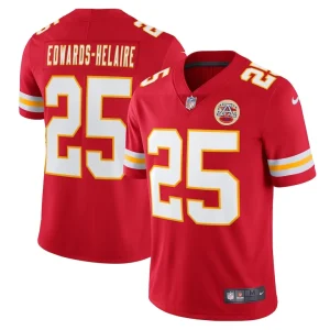 Clyde edwards helaire kansas city chiefs nike vapor limited jersey Red
