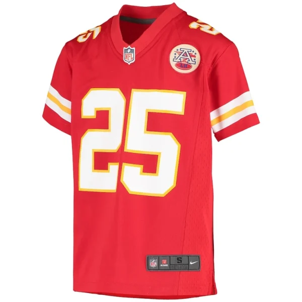 Clyde edwards helaire kansas city chiefs nike youth game jersey Red Yth M