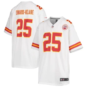 Clyde edwards helaire kansas city chiefs nike youth game jersey White