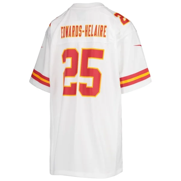 Clyde edwards helaire kansas city chiefs nike youth game jersey White Yth L