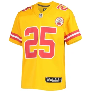 Clyde edwards helaire kansas city chiefs nike youth inverted team game jersey Gold Yth M