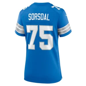 Colby sorsdal detroit lions nike womens team game jersey Blue L