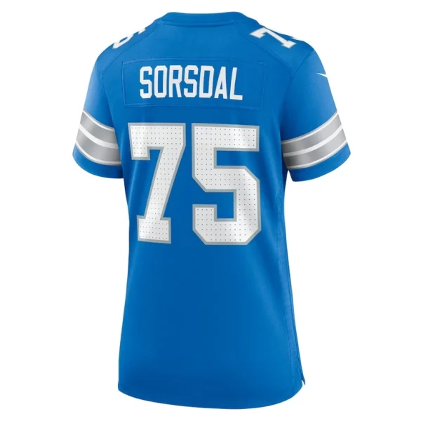 Colby sorsdal detroit lions nike womens team game jersey Blue L