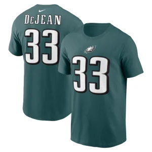 Cooper dejean philadelphia eagles nike player name number t shirt Midnight green