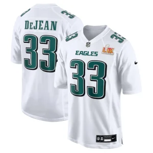 Cooper dejean philadelphia eagles nike super bowl lix fashion game jersey Tundra white