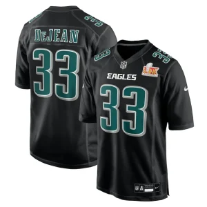 Cooper dejean philadelphia eagles nike super bowl lix fashion game player jersey Carbon black