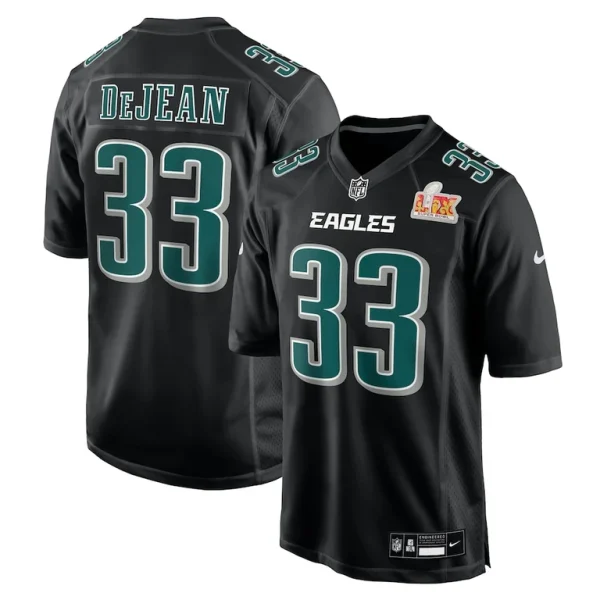 Cooper dejean philadelphia eagles nike super bowl lix fashion game player jersey Carbon black