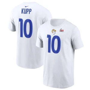 Cooper kupp los angeles rams nike super bowl lvi bound name number t shirt White