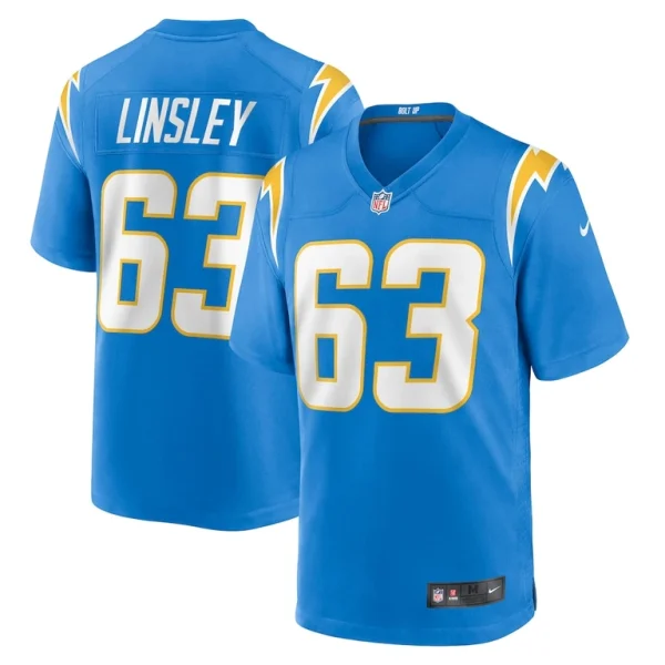 Corey linsley los angeles chargers nike game player jersey Powder blue