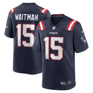 Corliss waitman new england patriots nike game jersey Navy