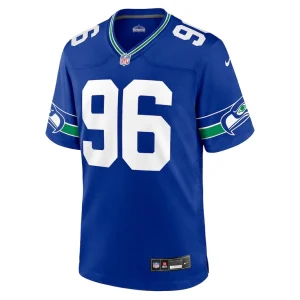 Cortez kennedy seattle seahawks nike throwback retired player game jersey Royal M