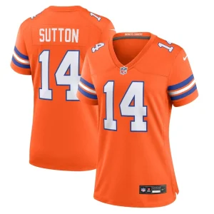 Courtland sutton denver broncos nike womens mile high collection 1977 throwback player game jersey Orange