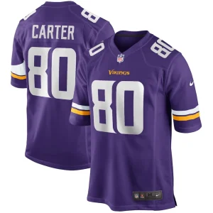Cris carter minnesota vikings nike game retired player jersey Purple