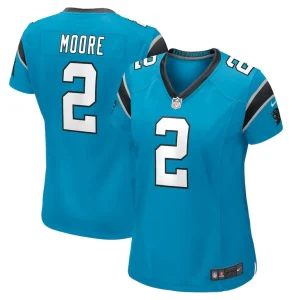 D.j. moore carolina panthers nike womens game jersey Blue