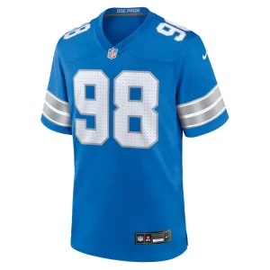 D.j. reader detroit lions nike team game jersey Blue M
