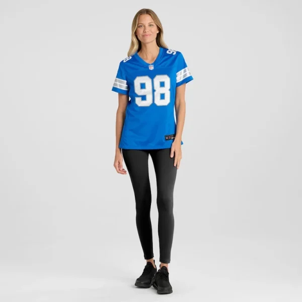 D.j. reader detroit lions nike womens team game jersey Blue XL