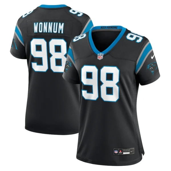D.j. wonnum carolina panthers nike womens game jersey Black