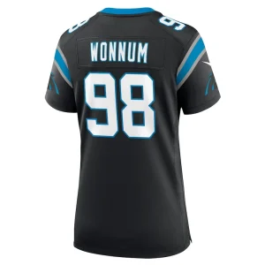 D.j. wonnum carolina panthers nike womens game jersey Black L
